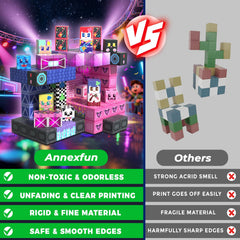Annexfun strong magnets and compatible designs enable sturdy structures and expandable builds.