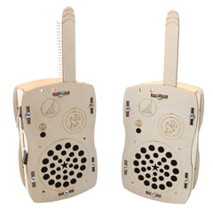 ANNISOKA walkie talkie kit wooden parts for hands-on electronics learning.