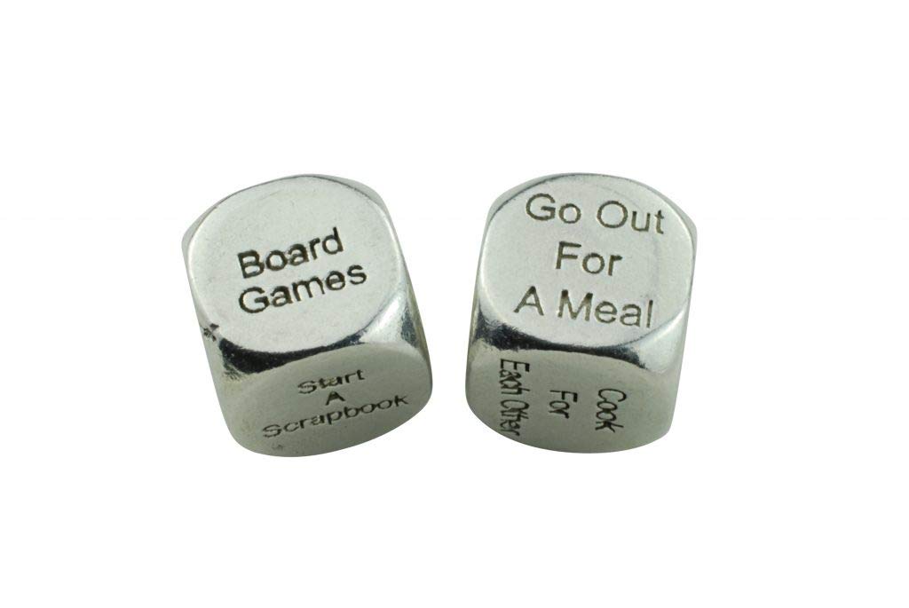 Anniversary Gifts date night ideas dice spread showing 36 possible combinations for couples.