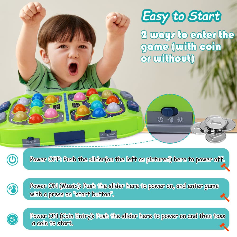 ANNKIE colorful moles flash and sing, creating lively, engaging play.
