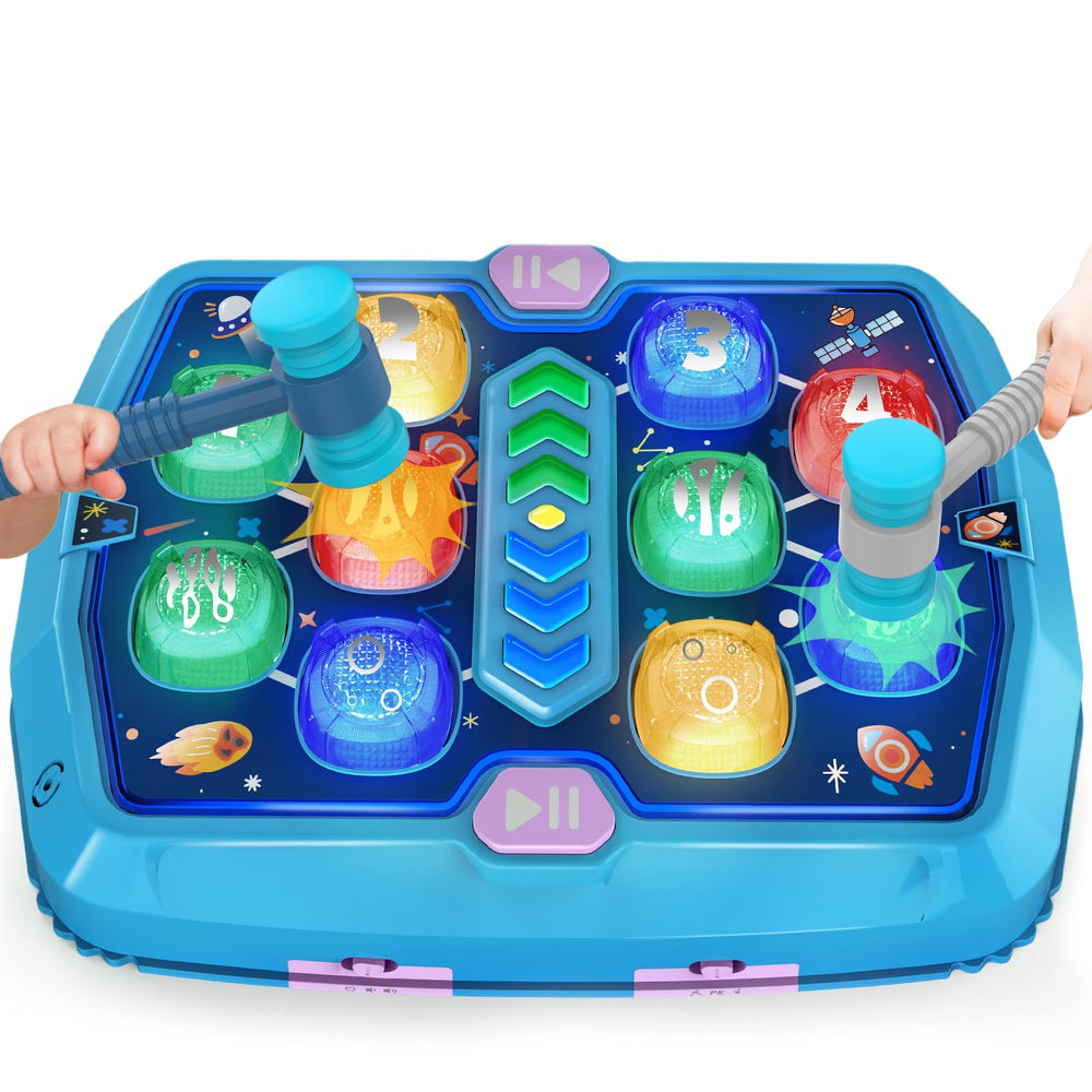 ANNKIE Whack Game Mole ball pounding action engages toddlers in rhythmic play.