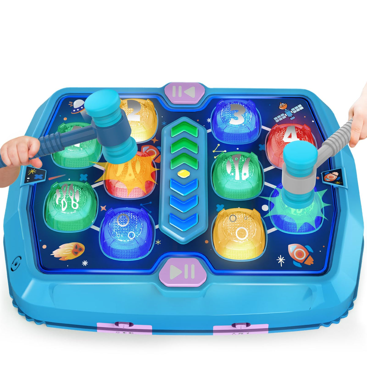 ANNKIE Whack Game Mole ball pounding action engages toddlers in rhythmic play.