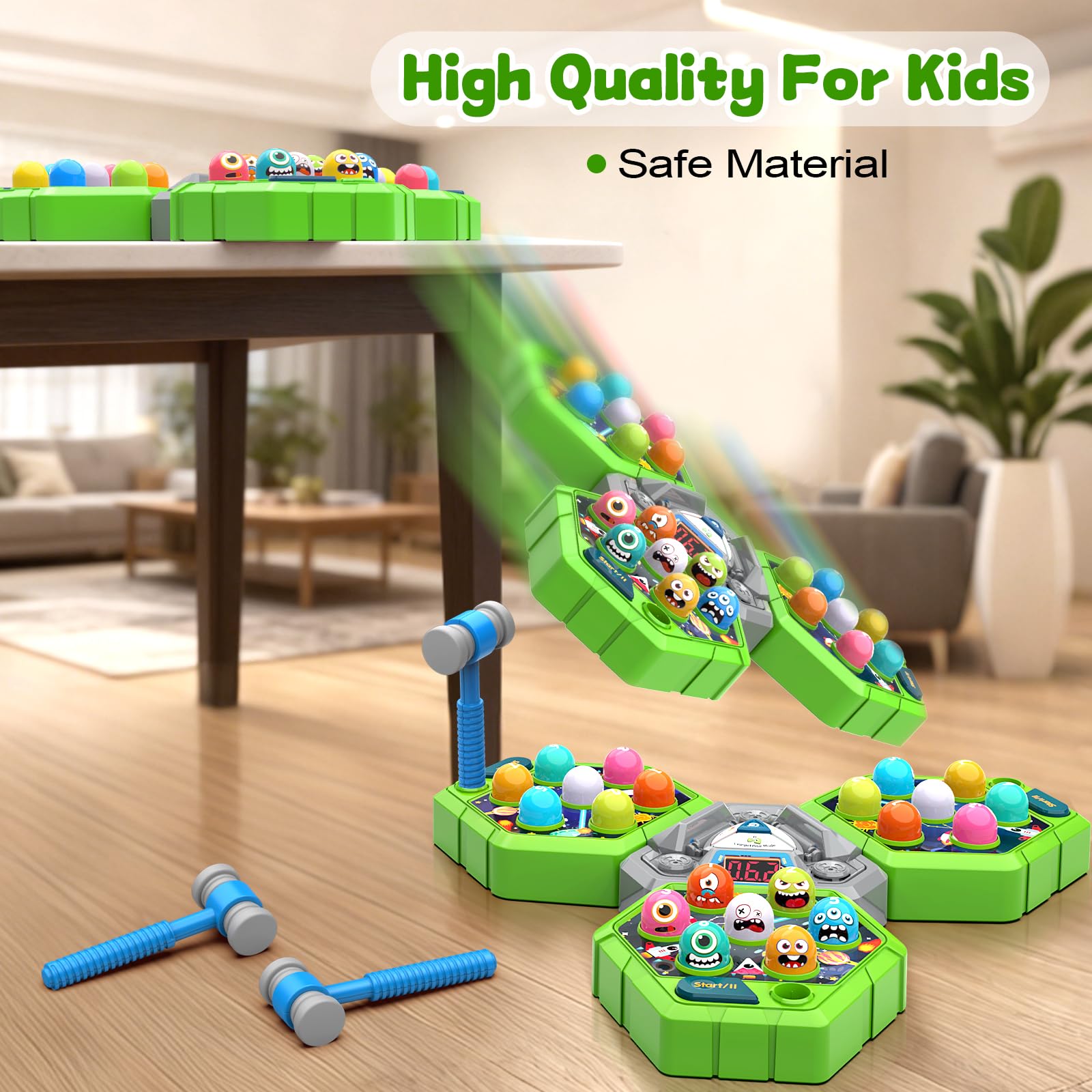 Family-friendly design supports bonding during engaging parent-child playtimes.