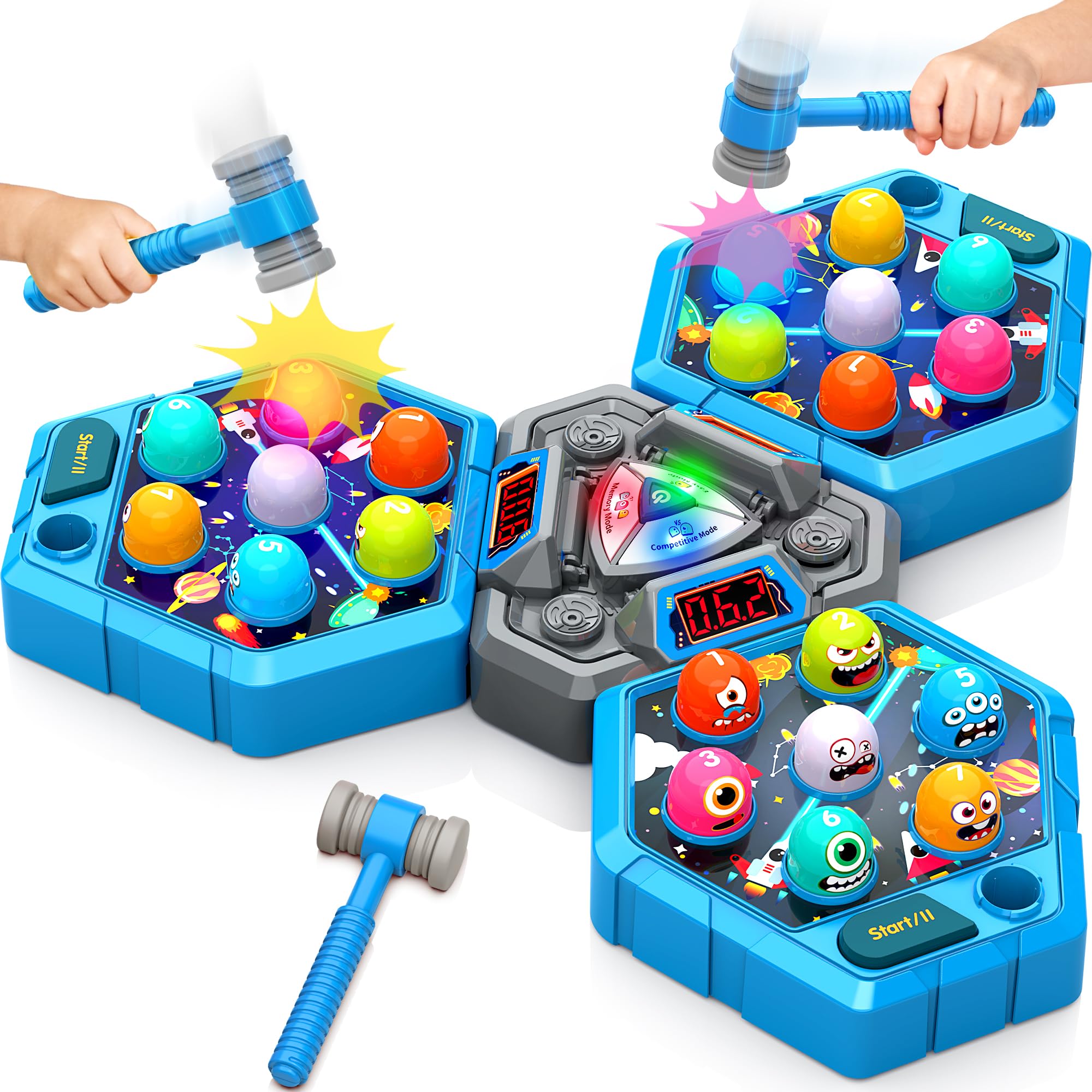 ANNKIE Whack Game Mole front view showcases a kid-friendly design for coordination