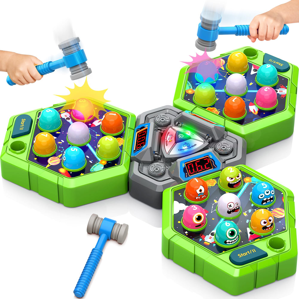 ANNKIE Whack Game Mole with light-up balls promotes coordinated play for kids.