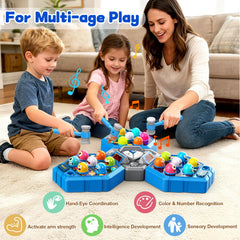 ANNKIE Whack Game Mole switch-button-closeup demonstrates easy mode selection for kids
