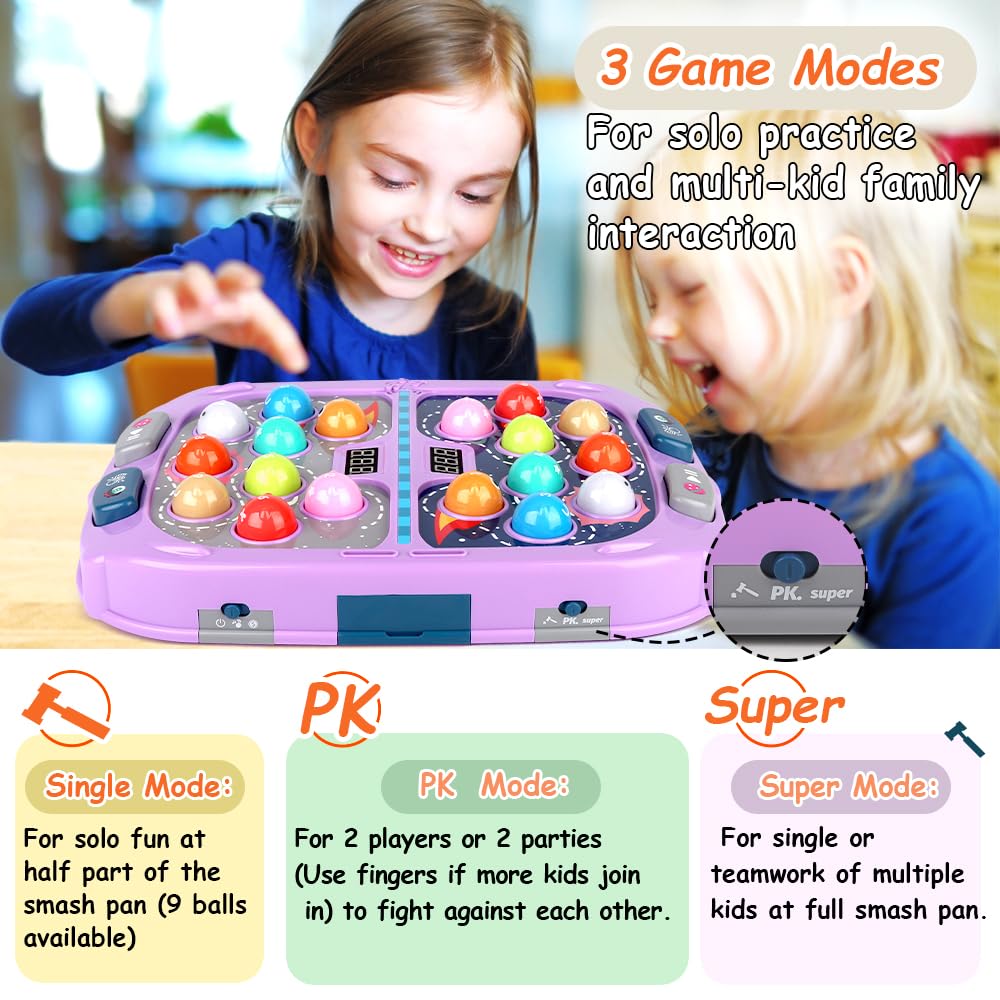 ANNKIE Whack Game Mole three modes for solo, PK, and Super challenges