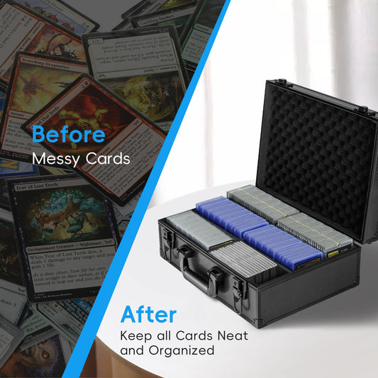 ANNLOV toploader storage box interior layout emphasizes safe EVA padding protection.
