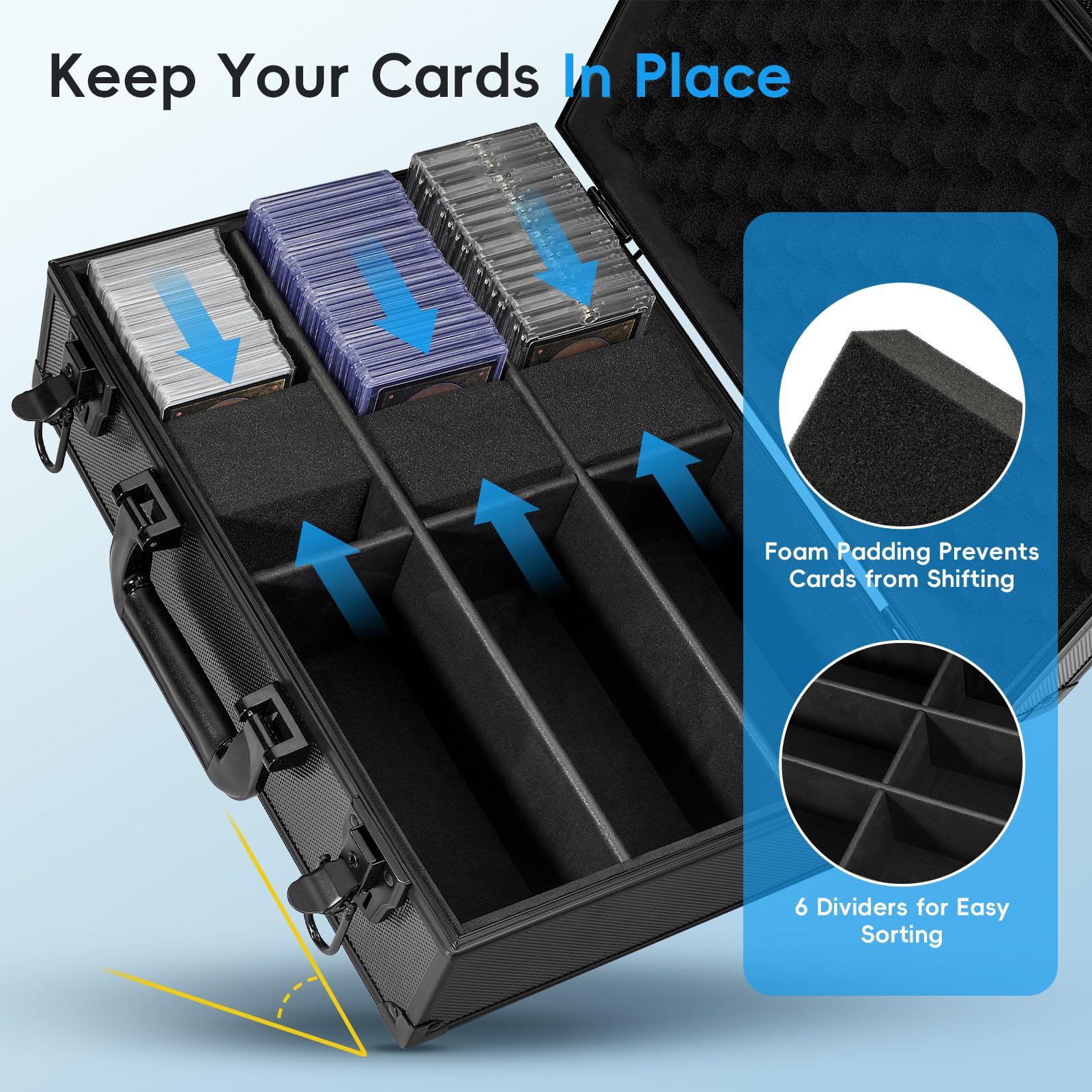 ANNLOV toploader storage box secure lock system adds added peace of mind.
