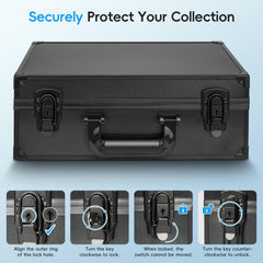 ANNLOV toploader storage box side view with handle for easy transport.