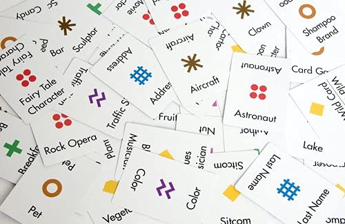 Players race to name examples in Anomia, creating energetic play.