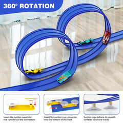 Anoozo suction cups secure the track on any surface