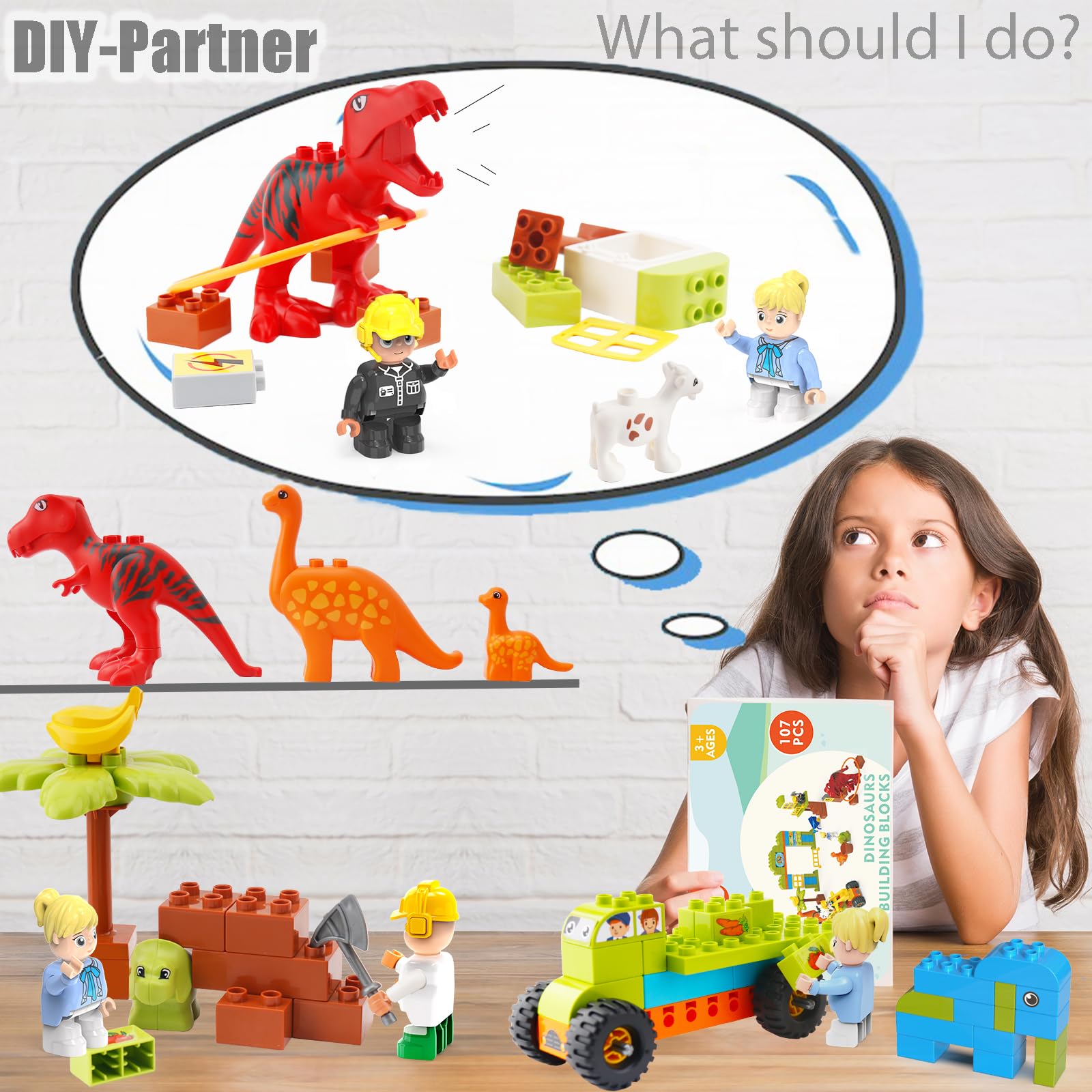 Anpcso dinosaur farm playset scene promotes creative storytelling