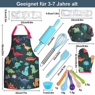 Anpro complete kids cooking set measuring cup supports small hands with easy measuring