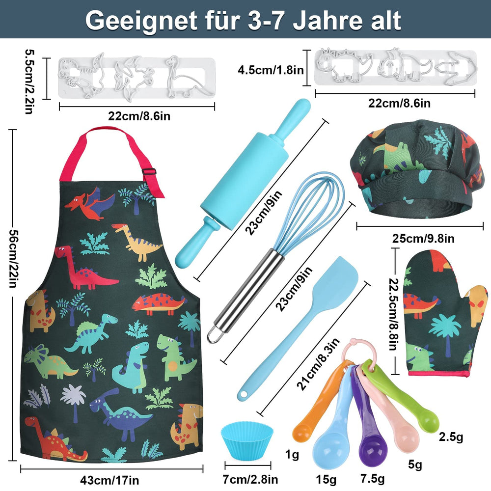 Anpro complete kids cooking set measuring cup supports small hands with easy measuring