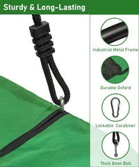 Ansionsol powder-coated metal frame with lockable carabiners for durability
