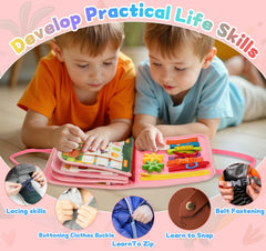 Anstore Busy Board dinosaur theme page sparks curiosity and motor practice.