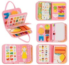 Anstore Busy Board travel-storage page helps organize activities on trips.