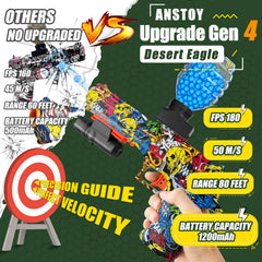 Anstoy gel ball hopper shows high capacity for extended play and fewer reloads.