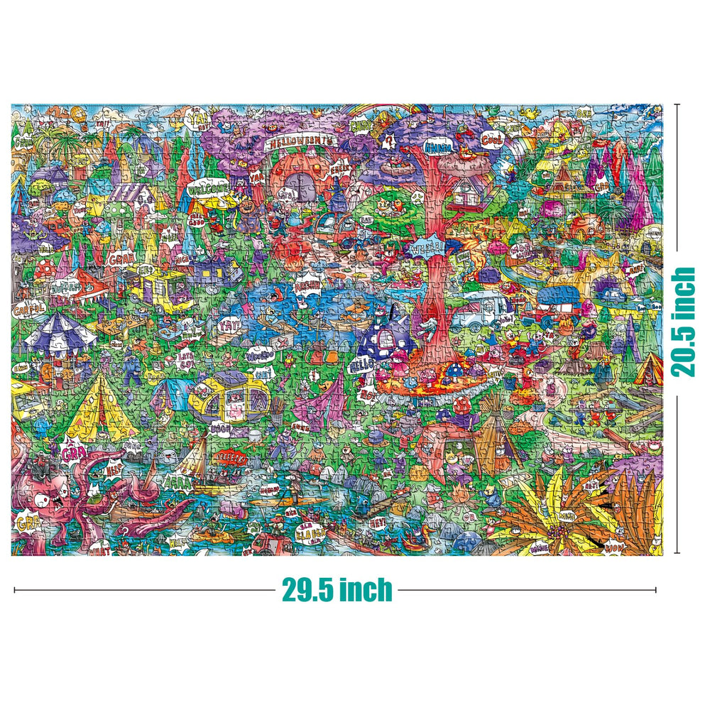 Antelope 1000 piece table spread highlights details for immersive solving.