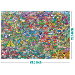 Antelope 1000 piece table spread highlights details for immersive solving.