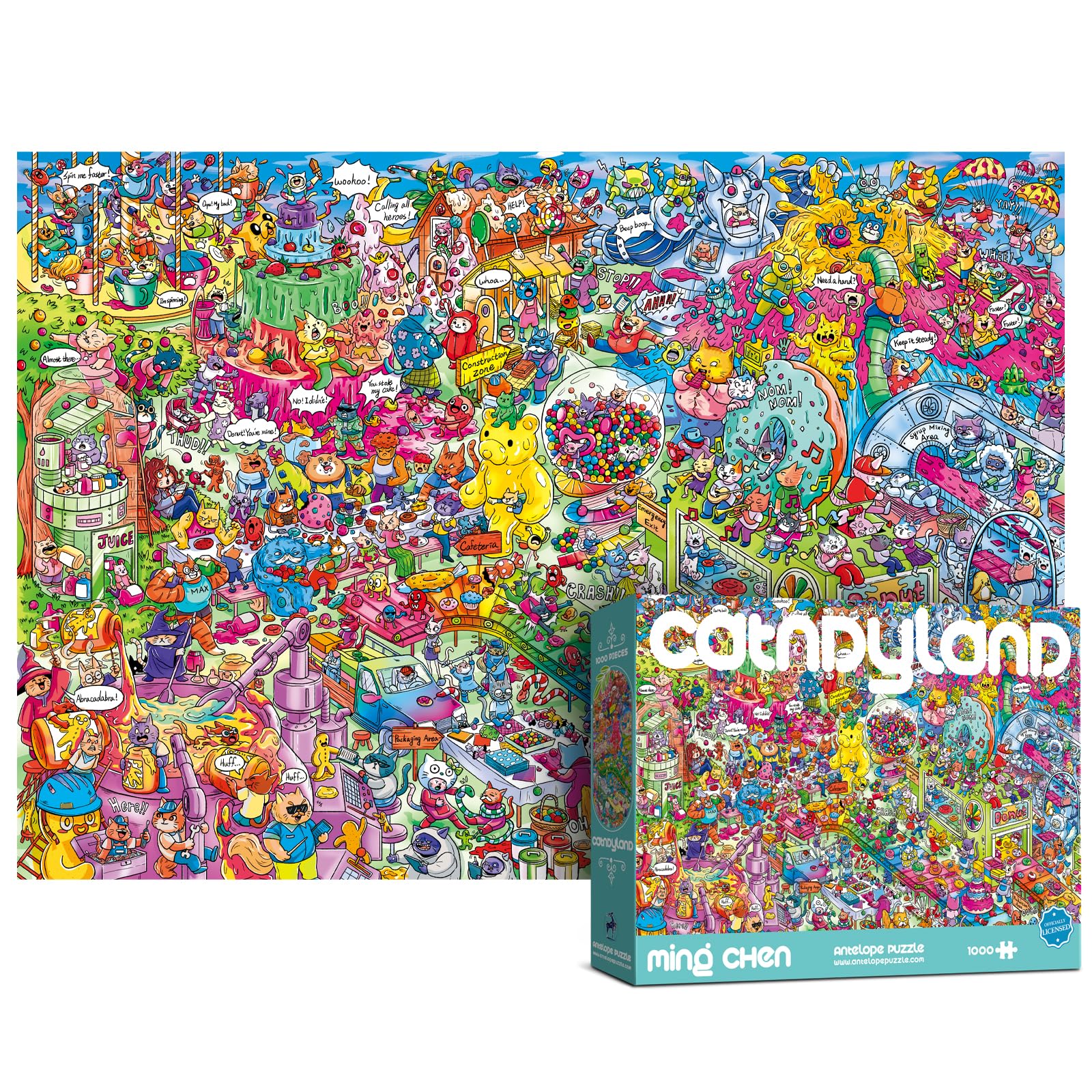 ANTELOPE Catndyland 1000-piece puzzle – immersive, detailed scene for puzzling.