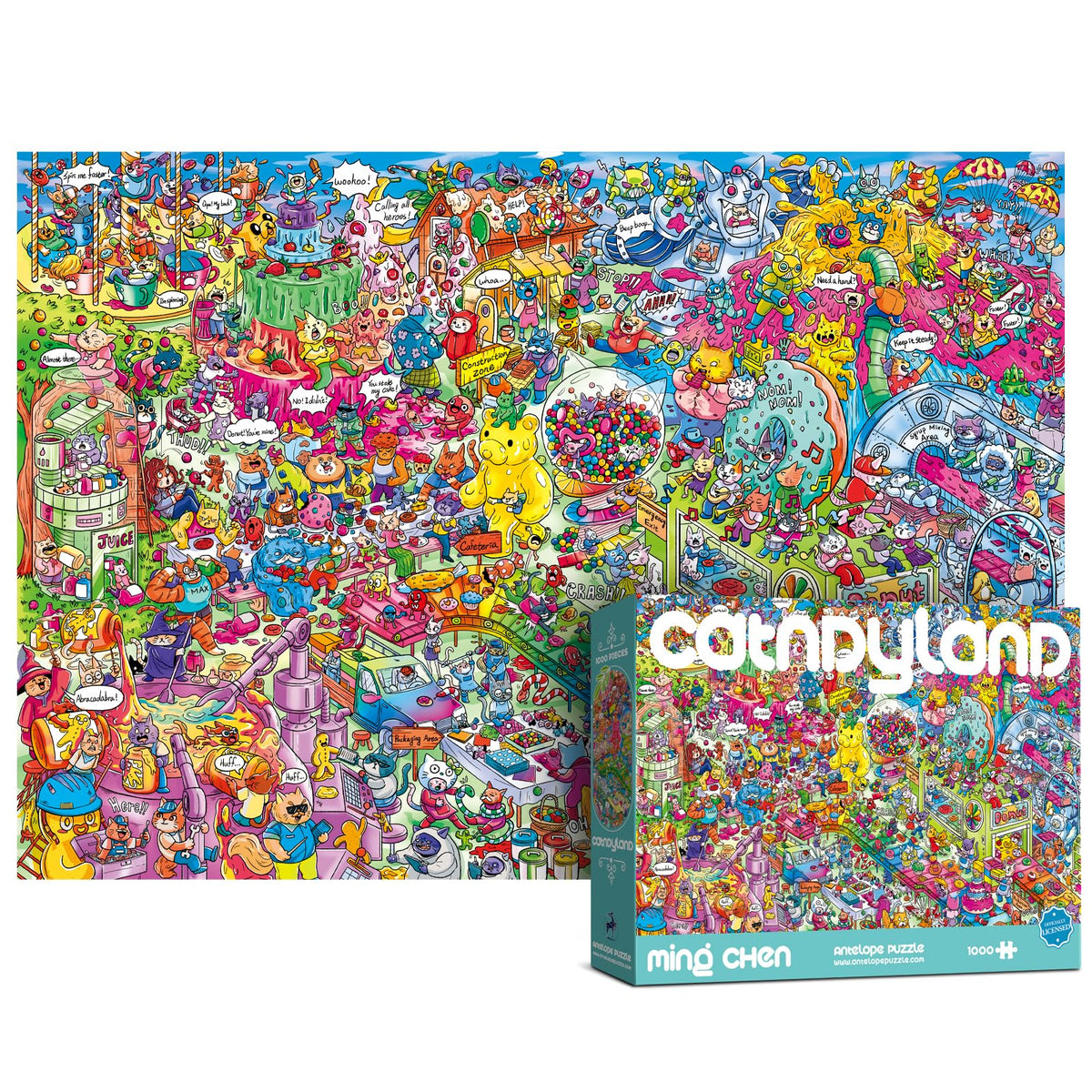 ANTELOPE Catndyland 1000-piece puzzle – immersive, detailed scene for puzzling.