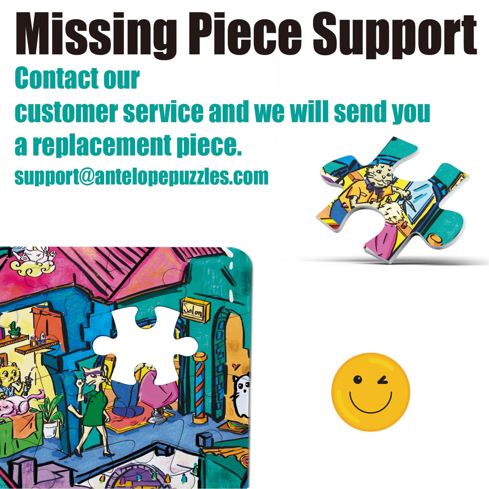 ANTELOPE puzzle pieces fit seam-free for seamless cat castle assembly