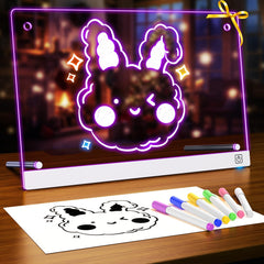 Antiwar LED drawing board 14x10 glow doodle display for kids.