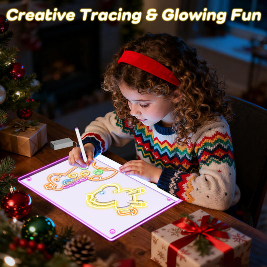 ANTIWAR LED drawing board for kids in bright neon colors for creative art.