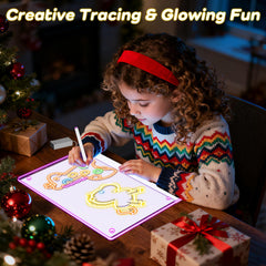 Antiwar light-up Lumi board features a 14-inch surface for tracing.