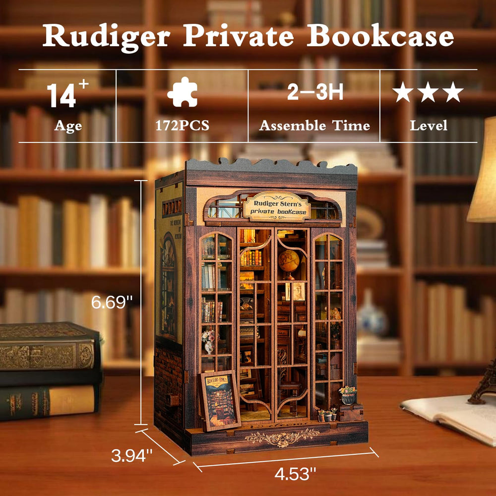 ANTREATU detailed mini books with textured spines add realism to the shelf.