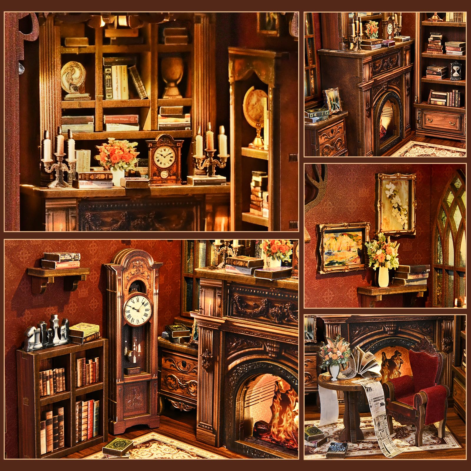 ANTREATU Twilight Library kit vintage furniture adds classic charm