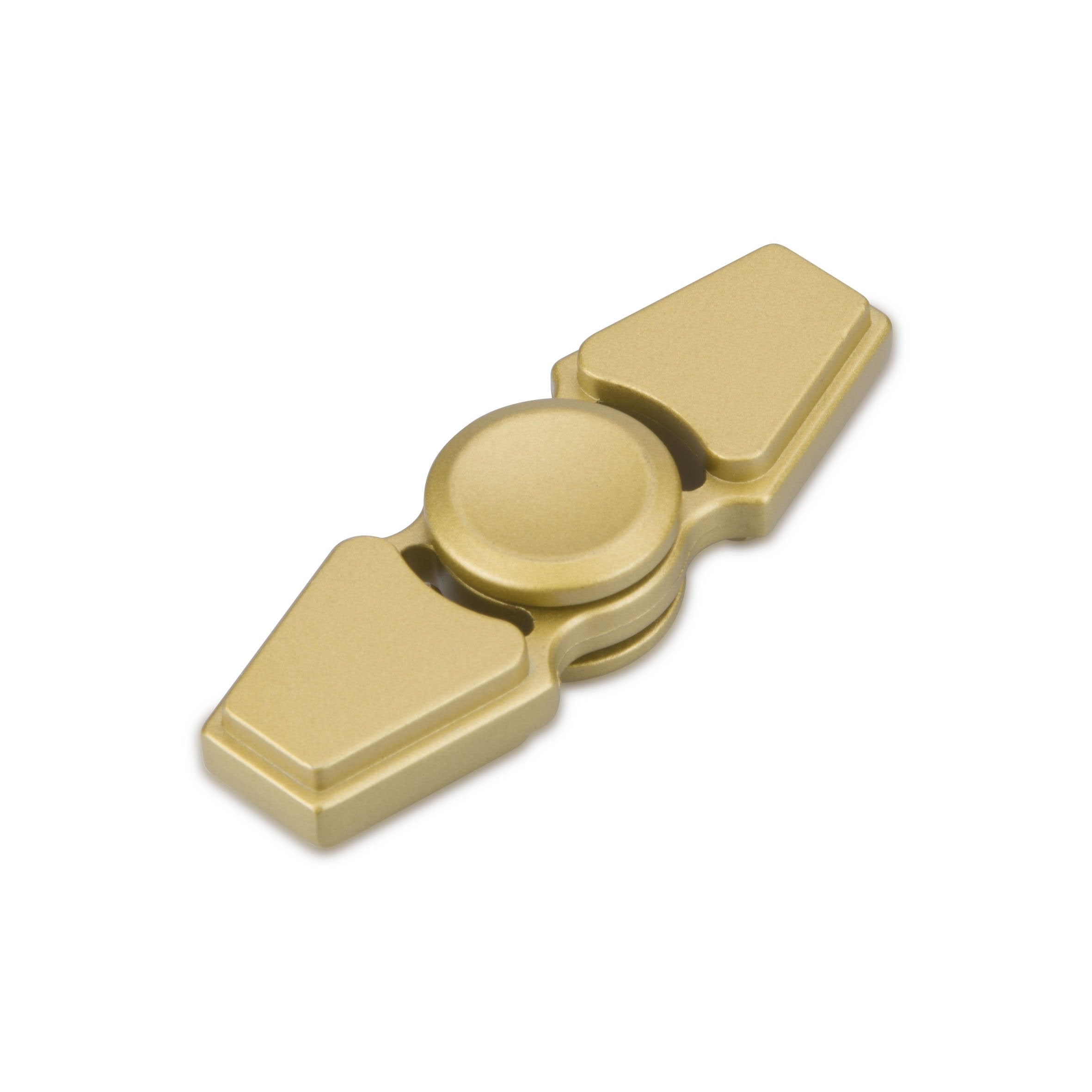 Antsy Labs Boomerang Spinner Gold front view with smooth spin for focus