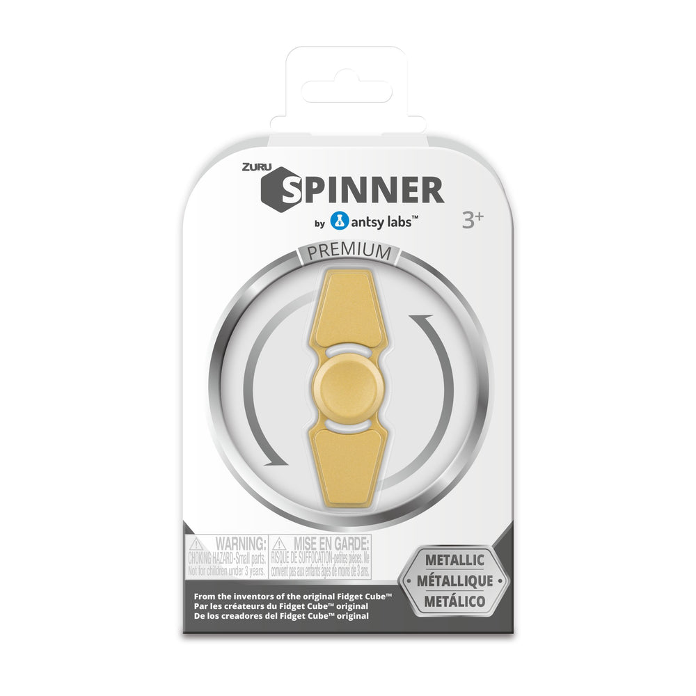 Antsy Labs Boomerang Spinner Gold side view, compact design ideal for on-the-go use