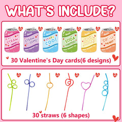 Anvianthor valentines cards paired with straws for fun classroom gifting
