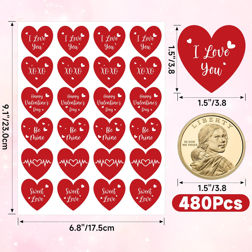 Anwyll Happy Valentines Day sticker for cards and gifts