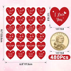 Anwyll Happy Valentines Day sticker for cards and gifts
