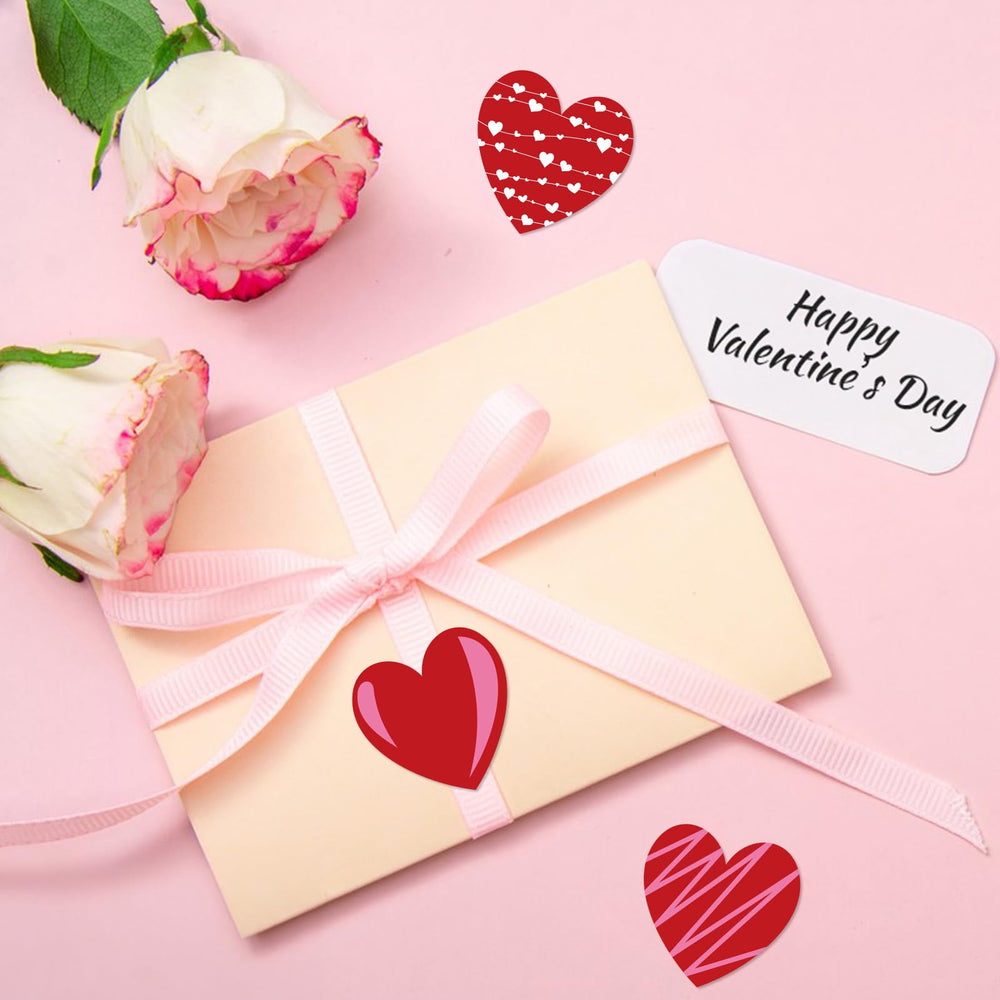 Anwyll heart shape labels for gift boxes and packages.