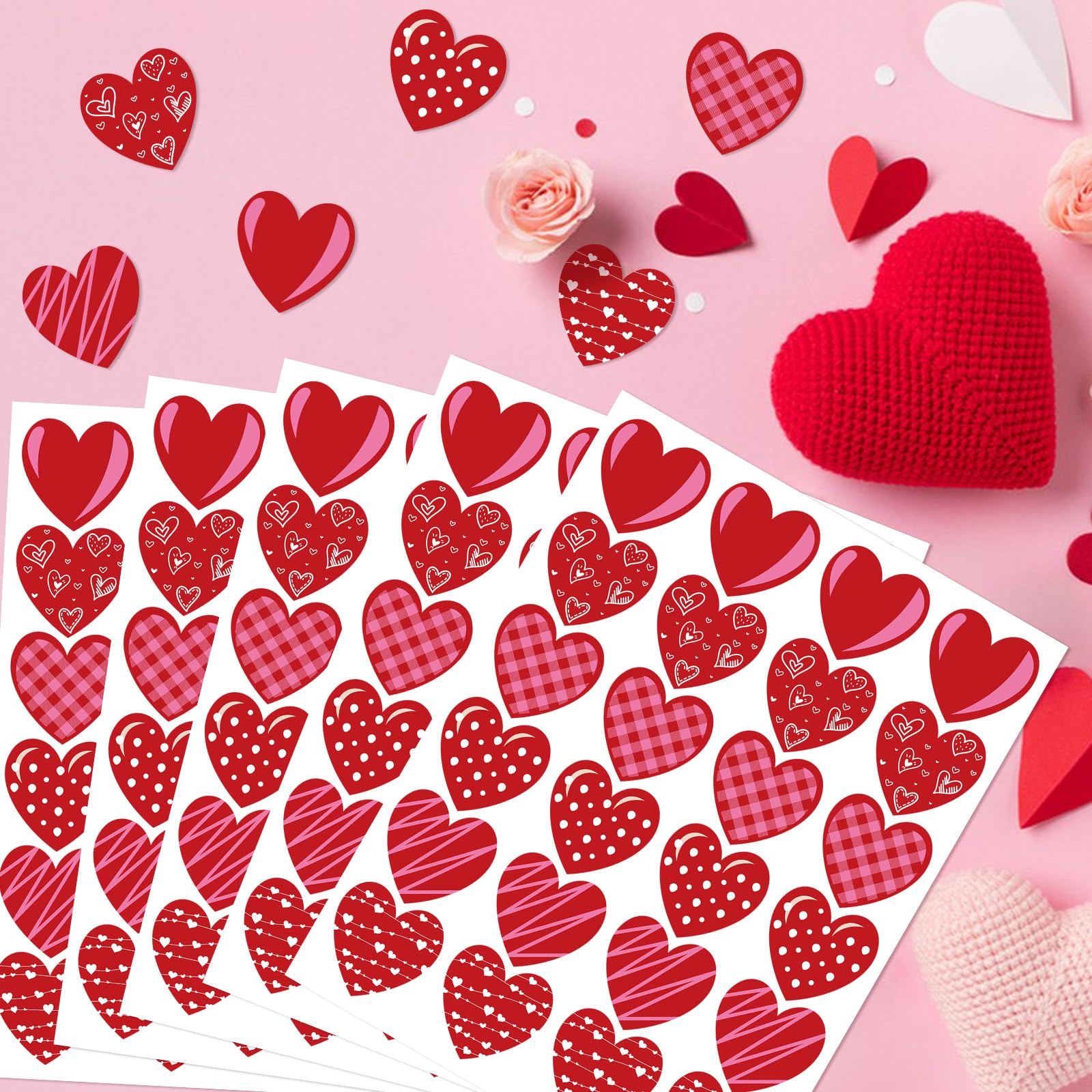 Anwyll Valentine label stickers decorate envelopes and invitations.