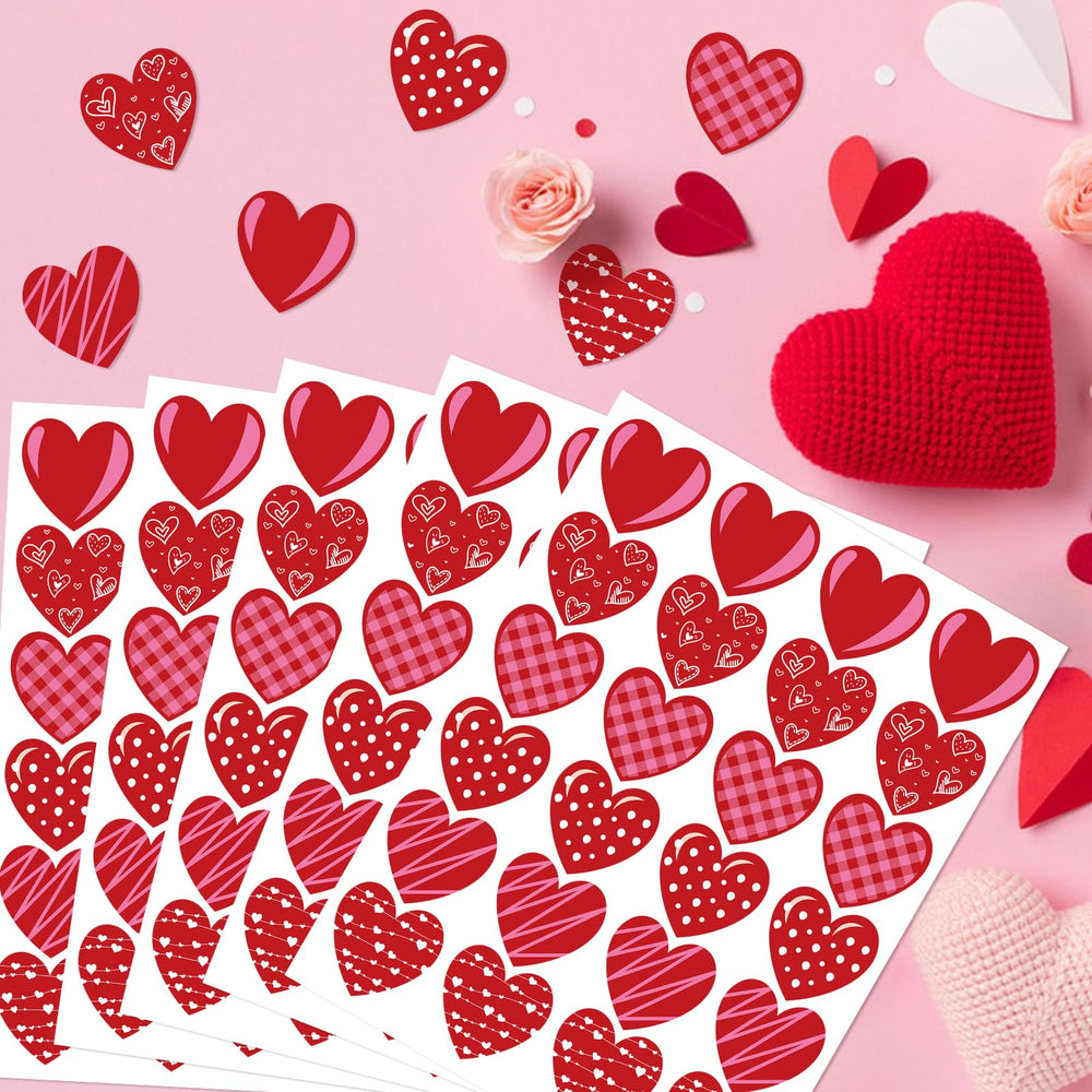 Anwyll Valentine label stickers decorate envelopes and invitations.