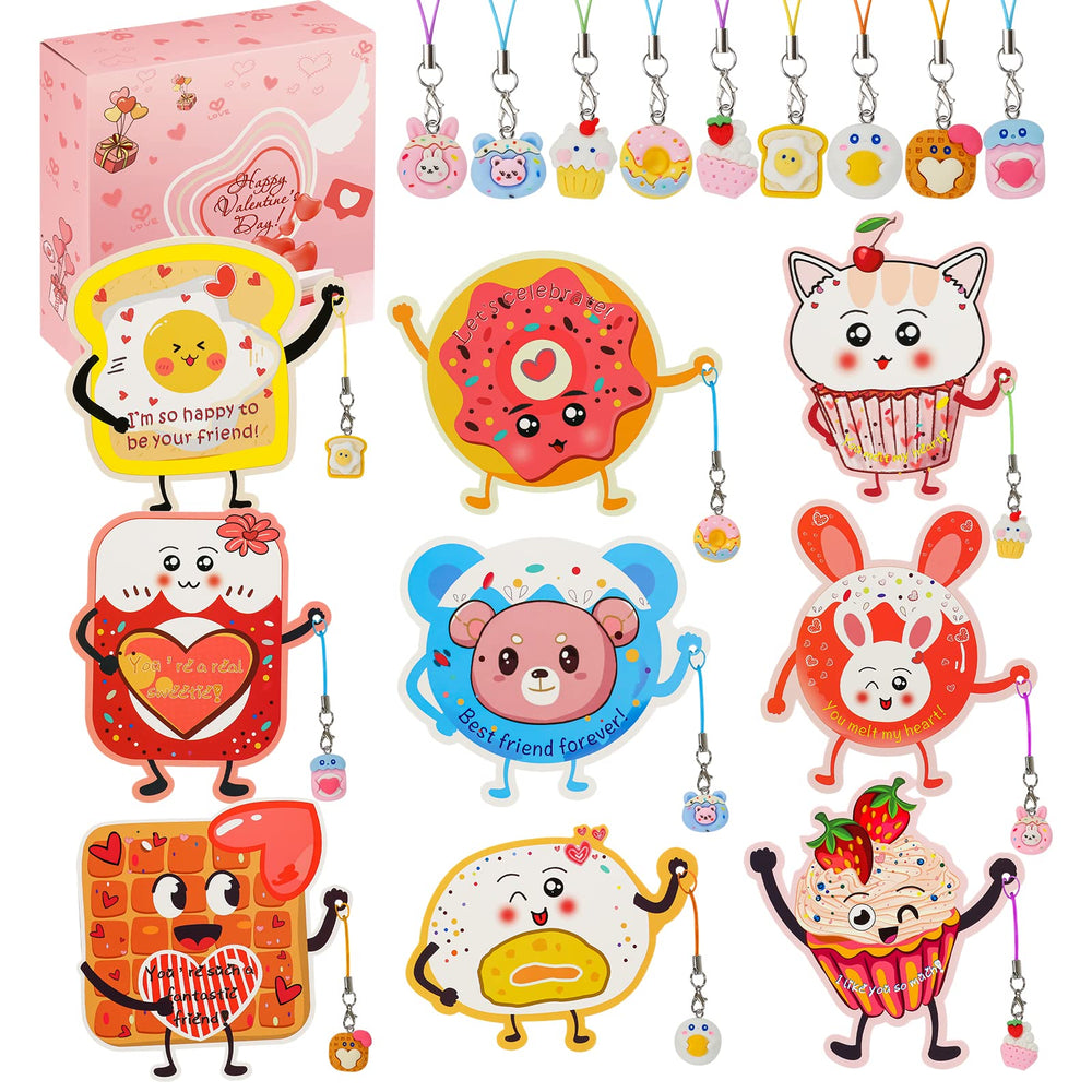 ANYIDEA valentines cards for kids with pendant gifts, perfect for classroom exchanges and party favors.