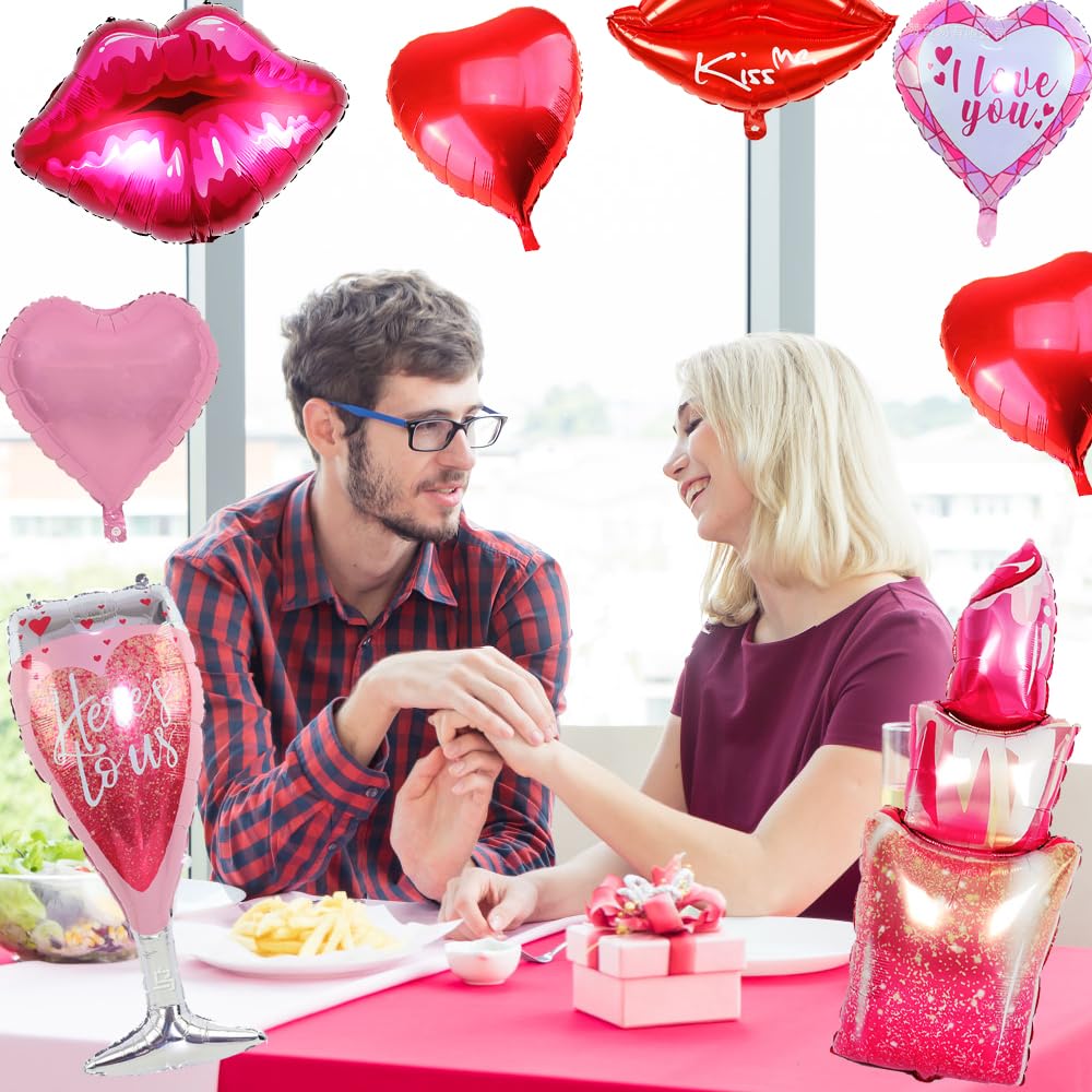 ANYMONYPF goblet balloon enhances the tablescape with festive flair.