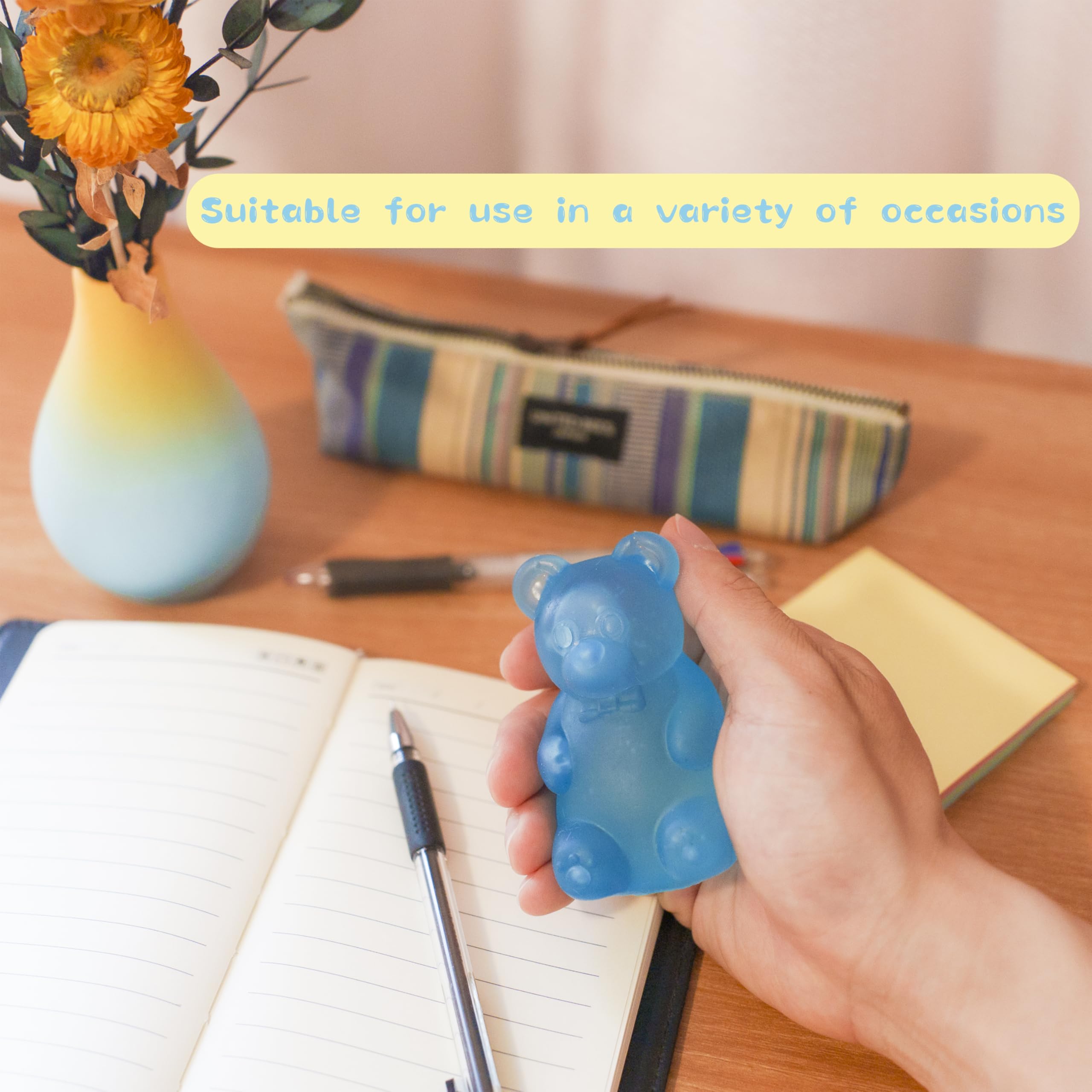 ANZHY Gummy Bear Toy soft exterior withstands repeated squeezes without losing texture