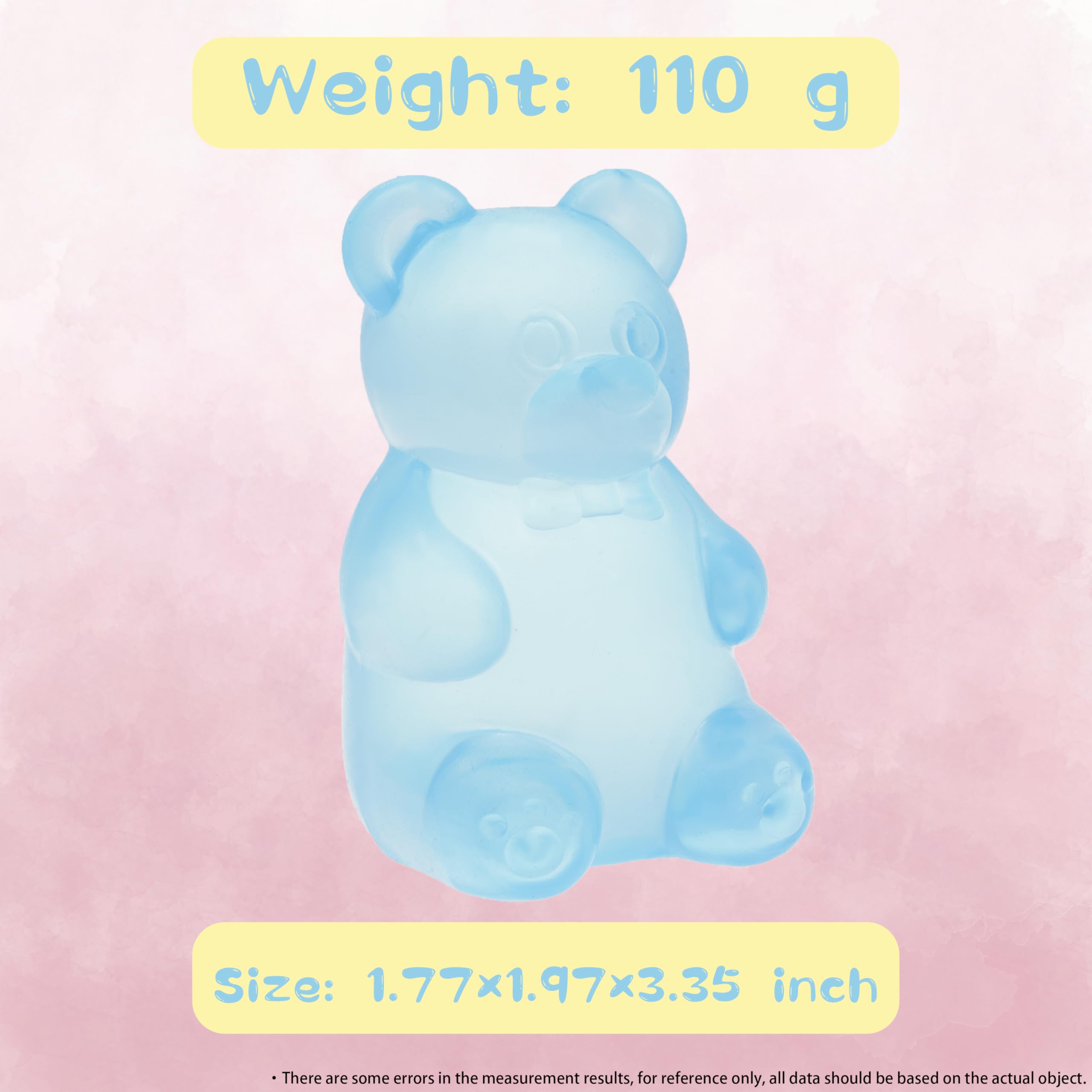 ANZHY Gummy Bear Toy quiet fidget pack image emphasizes silent focus during work or class