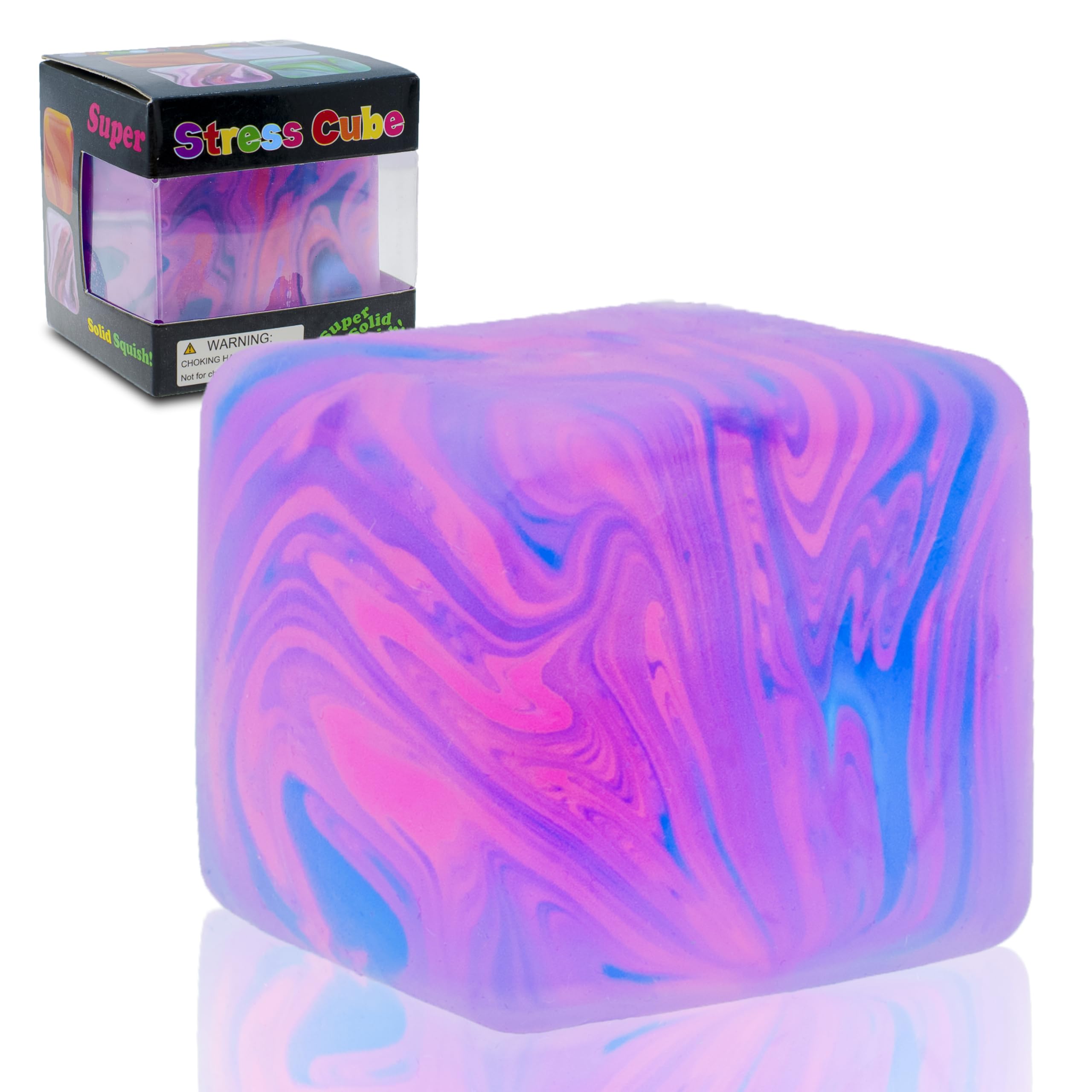 ANZHY squishy stress cube with gel filling for calming, portable relief.