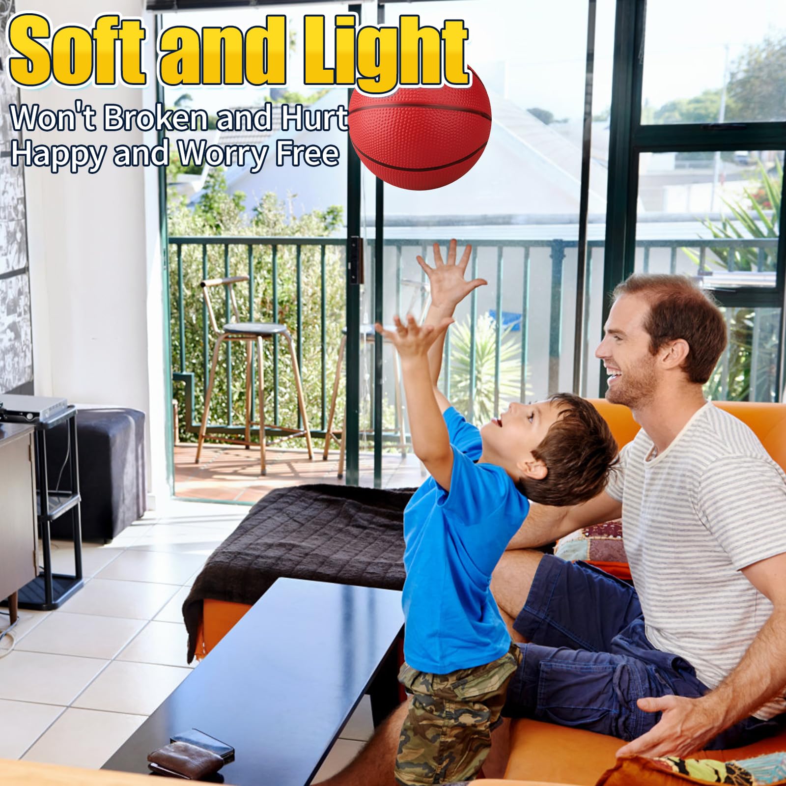 Anzmtosn indoor arcade basketball balls designed for kids and adults.