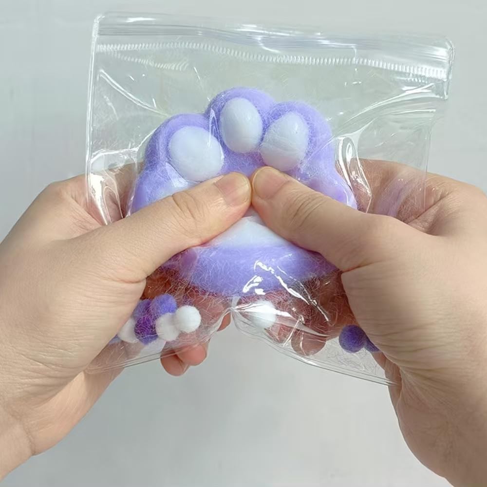 Anztqiuu cat paw squishy toy close-up focused on decompression and calmness