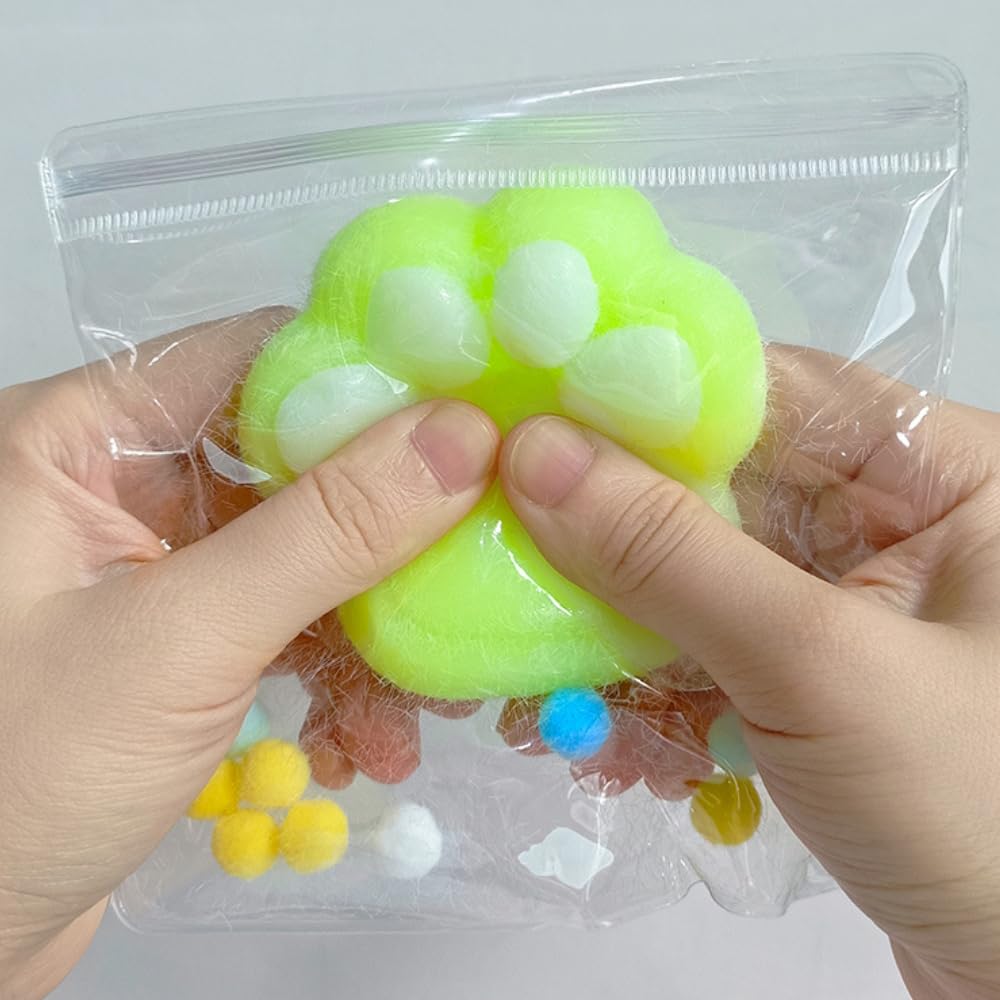 Anztqiuu cat paw squishy toy gift-ready packaging for stress relief fun