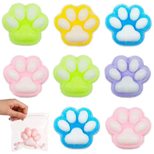 Anztqiuu cat paw squishy toy close-up showing soft texture for stress relief